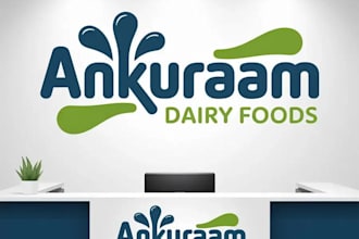 make fresh professional dairy food brand logo design