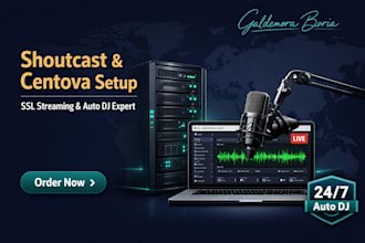 setup your shoutcast, centova, online radio server with autodj and SSL streaming