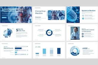 design medical healthcare clinical presentation slide for conference or research