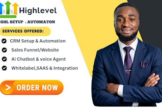 build gohighlevel CRM, funnels, and email automation