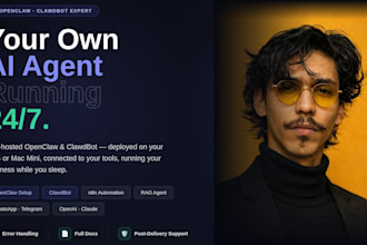 setup openclaw ai agent, n8n automation, rag and clawdbot setup