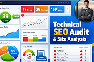 do technical SEO audit, site analysis and website performance fix