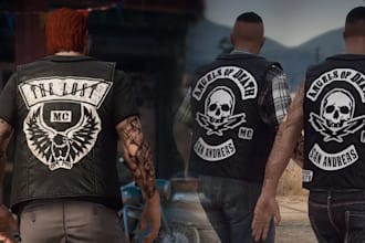 create mc kuttes fivem vest flag mc bike patch kuttes
