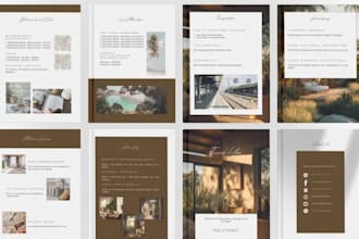design a complete airbnb guest experience kit with welcome book, manual, signs