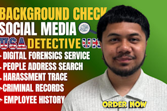 do osint background check social media private investigator forensics detective