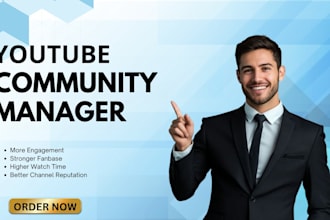manage youtube community, post in the community, react to members