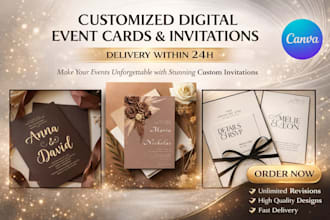 do birthday invitation digital wedding invitation wedding card canva templates