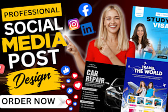 design modern and professional social media posts