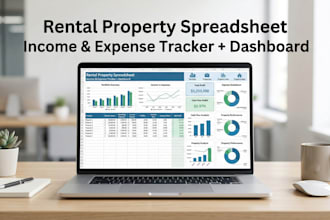 design rental property spreadsheet, income expense tracker real estate dashboard