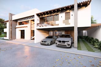 diseño arquitectónico de viviendas modernas con recorridos