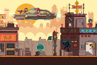 create pixel background landscape parallax seamless rpg game environment assets