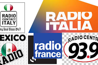 promote your song or ads organically on japan and germany, france radio stations