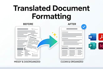 format translated documents to match the original layout