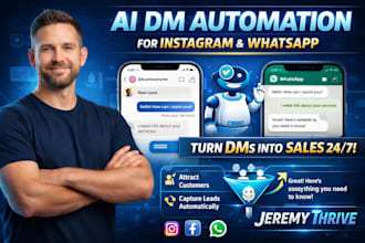 set up ai dm automation for instagram and whatsapp to convert leads