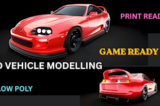 do 3d car modeling, realistic vehicle model, car rendering and automotive design