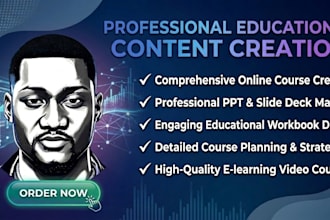 online course creation, ppt maker, educational workbook, e learning video course