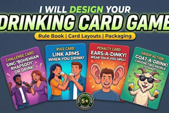 design custom party and drinking card games drinking game card box playing card