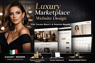 design a luxury italian multivendor marketplace website for beauty fashion