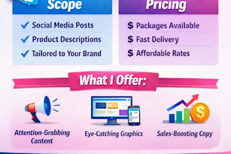 create engaging posts and product descriptions