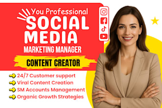 be your social media manager social media marketing manager social media post