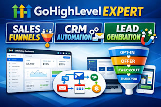 build gohighlevel funnels automation CRM setup and sales pipelines