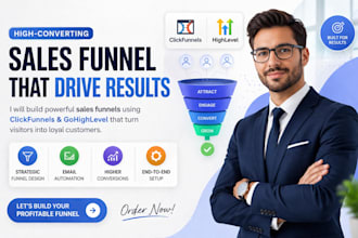 create a high coverting sales funnel using click funnel of gohighlevel