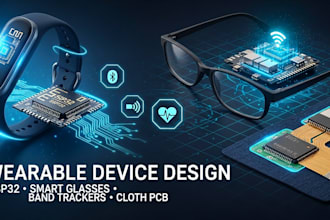 do wearable devices, cloth pcb, band trackers, smart glasses with esp32 sensors