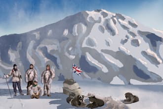 illustrate book and album covers or posters