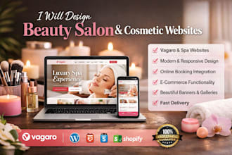 design beauty salon website vagaro spa website cosmetic website vagaro website