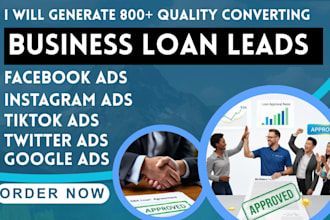 800 business loan leads payday leads facebook ads google ads video ads loan lead