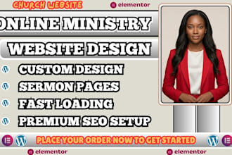 church website, online ministry website, religious website design, pastor site