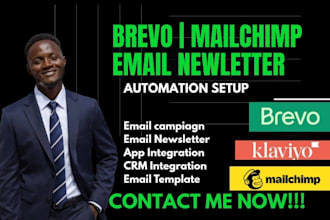 create email newsletter, campaigns, automation, workflows in brevo or mailchimp