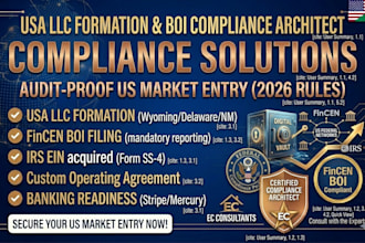architect your USA llc formation, ein registration, and mandatory boi filing