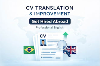 translate and improve your CV into professional english