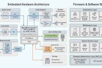 design embedded public address pa system hardware and firmware