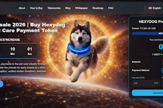 design a crypto web3 website for your project