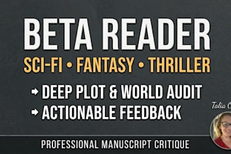 be your professional beta reader for manuscript dark fiction