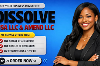 dissolve llc, llc amendment, llc reinstatement, wyoming llc, close ein
