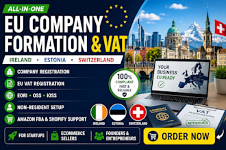 register your company and manage vat in ireland, estonia, or switzerland