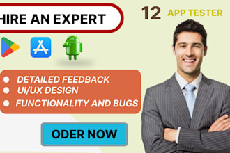 provide 12 testers closed testing 20 testers mobile app testing 12 testers