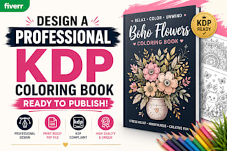 design a professional KDP coloring book ready to publish