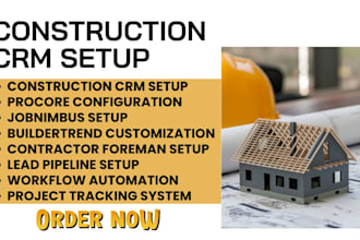 setup construction crm procore jobnimbus buildertrend contractor foremen