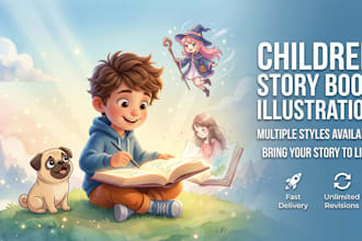 children story book illustration children story children story book illustration