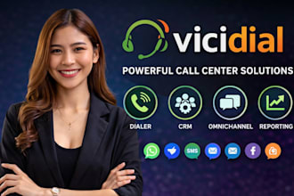 setup vicidial voip call center pbx asterisk dialer crm ivr system