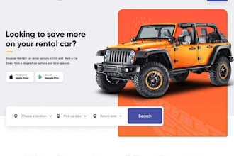 design car wash, car detailing, car rental, garage door and auto service website