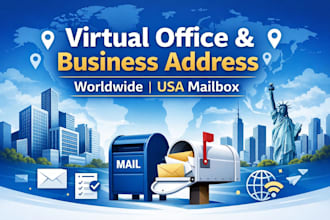 provide virtual office, business address worldwide and US mailbox