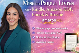 je m occupe de la mise en page de livres pour kindle amazon kdp les