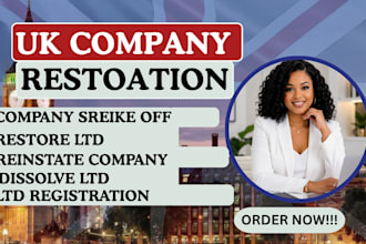 reinstate, restore UK limited company, activate struck off ltd rt01 filing