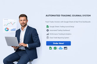 build advanced automated insight trading journal on google sheet with dashboard
