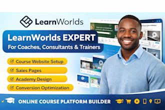 set up learnworlds for coaches consultants trainers